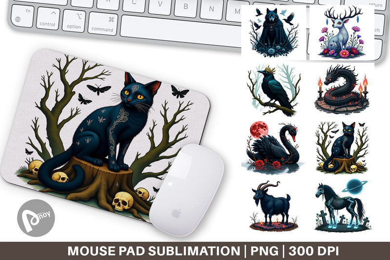 Mouse Pad Gothic Enchanted Beasts Sublimation artnoy 