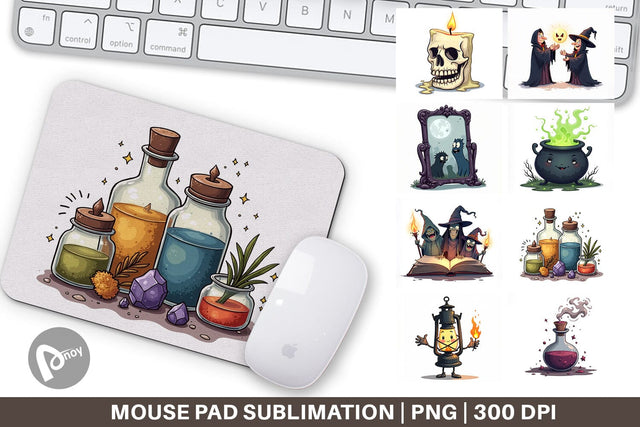 Mouse Pad Gothic Halloween Miscellaneous Sublimation artnoy 