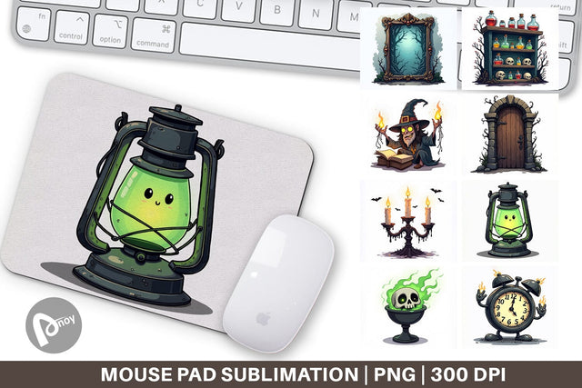 Mouse Pad Gothic Haunted Objects Sublimation artnoy 