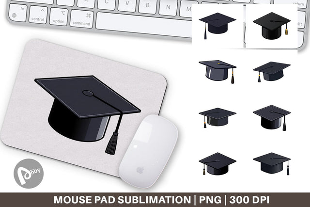 Mouse Pad Graduation Cap Sublimation artnoy 