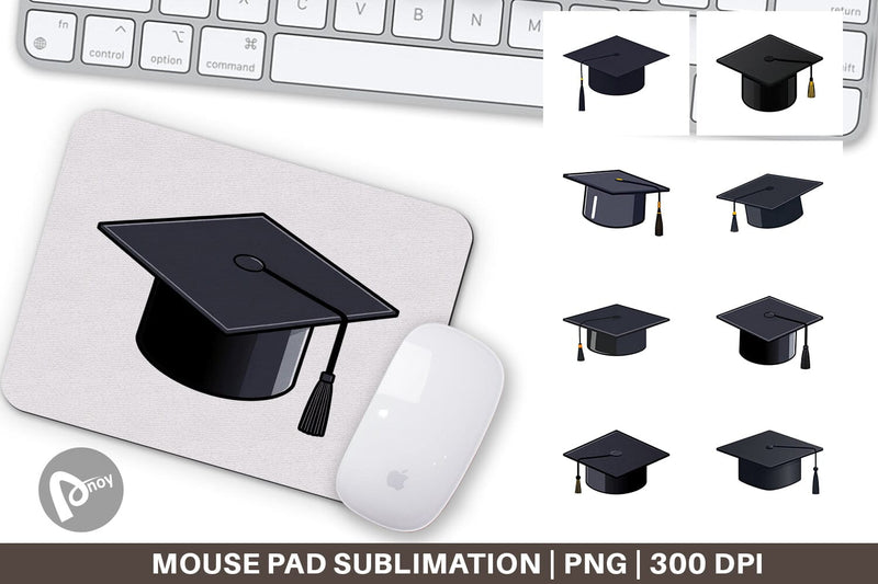 Mouse Pad Graduation Cap Sublimation artnoy 