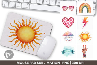 Mouse Pad Groovy Boho Mama Sublimation artnoy 