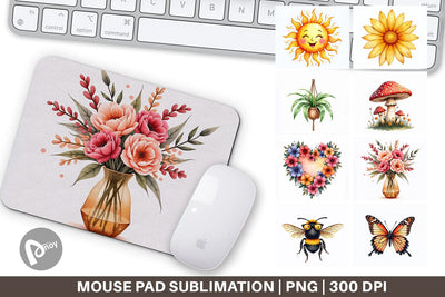 Mouse Pad Groovy Garden Mama Sublimation artnoy 