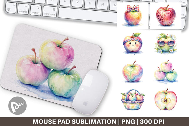Mouse Pad Groovy Teacher Apple Sublimation artnoy 