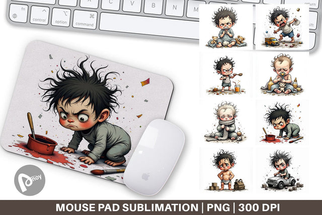 Mouse Pad Grumpy Baby Sublimation artnoy 