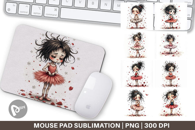 Mouse Pad Grumpy Ballerina Chaos Sublimation artnoy 