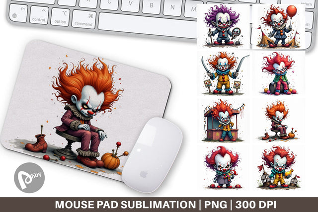 Mouse Pad Grumpy Clown Sublimation artnoy 