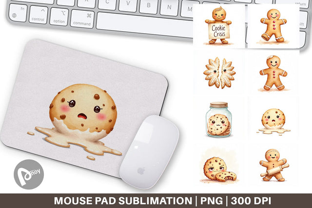 Mouse Pad Grumpy Cookies Sublimation artnoy 