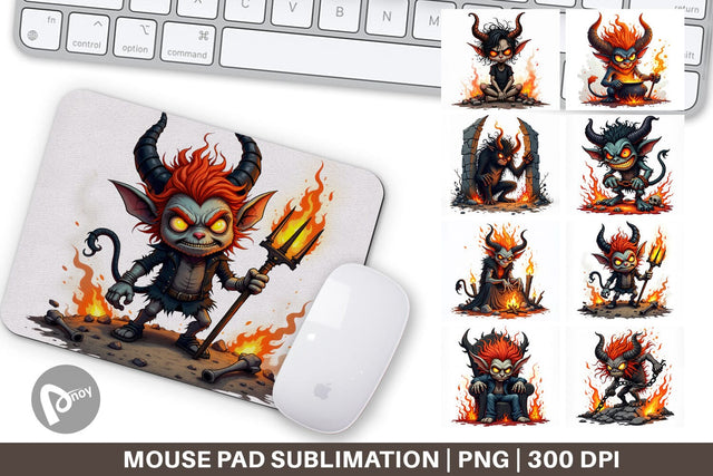 Mouse Pad Grumpy Demon Sublimation artnoy 