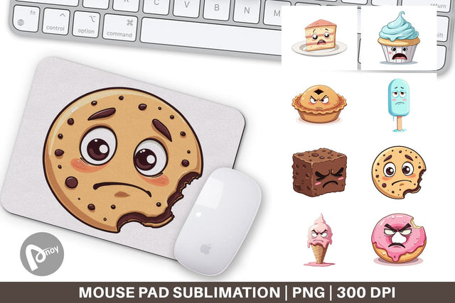 Mouse Pad Grumpy Desserts Sublimation artnoy 