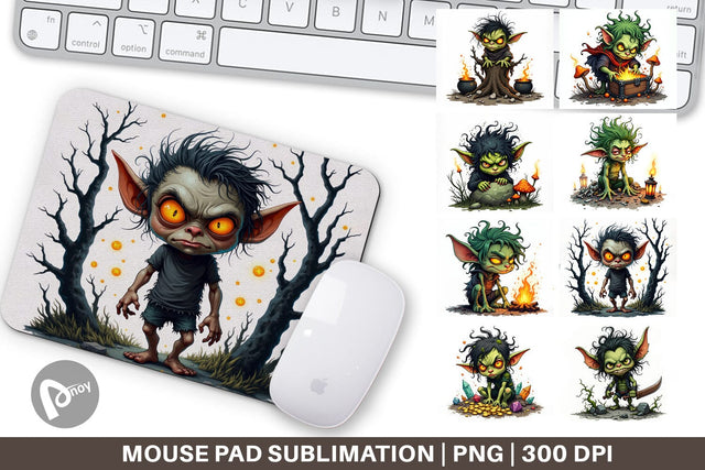 Mouse Pad Grumpy Goblin Sublimation artnoy 
