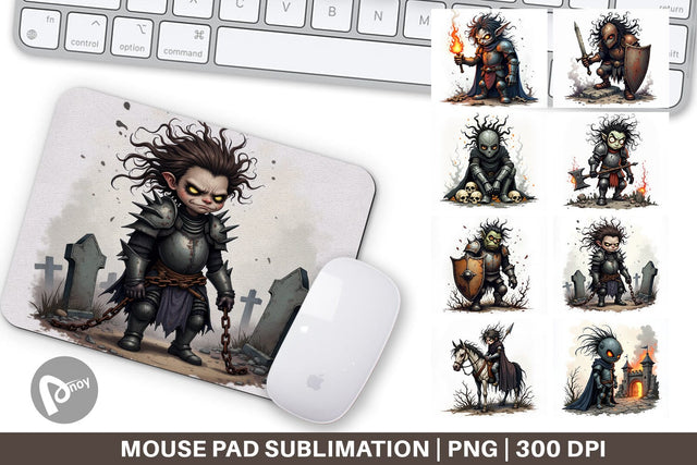 Mouse Pad Grumpy Knight Sublimation artnoy 