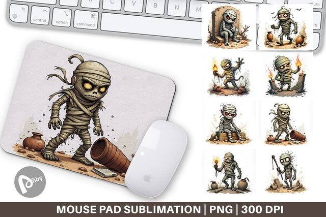 Mouse Pad Grumpy Mummy Sublimation artnoy 