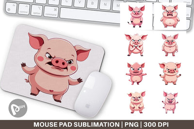 Mouse Pad Grumpy Pig Sublimation artnoy 