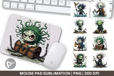 Mouse Pad Grumpy Pirate Ghost Sublimation artnoy 