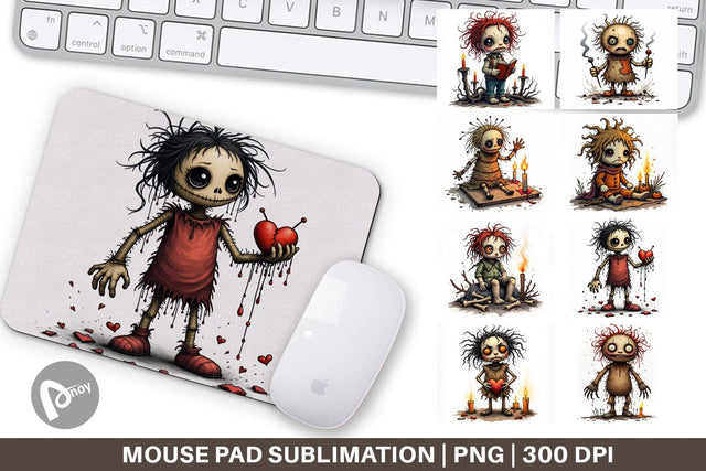 Mouse Pad Grumpy Voodoo Doll Sublimation artnoy 