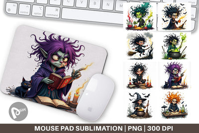 Mouse Pad Grumpy Witch Sublimation artnoy 