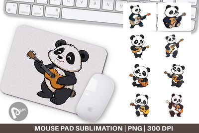 Mouse Pad Guitar Panda Sublimation artnoy 