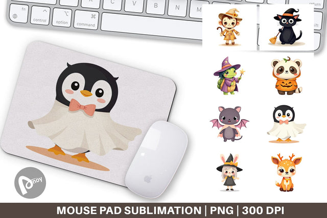 Mouse Pad Halloween Animals Sublimation artnoy 