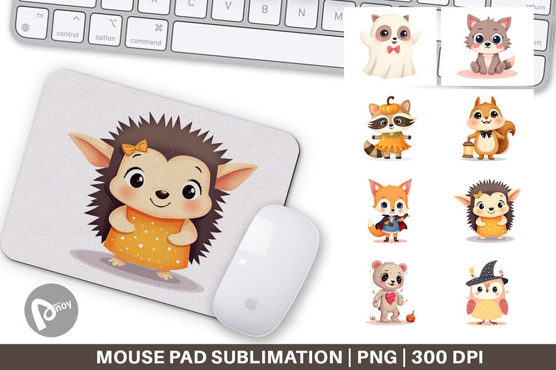 Mouse Pad Halloween Animals Sublimation artnoy 