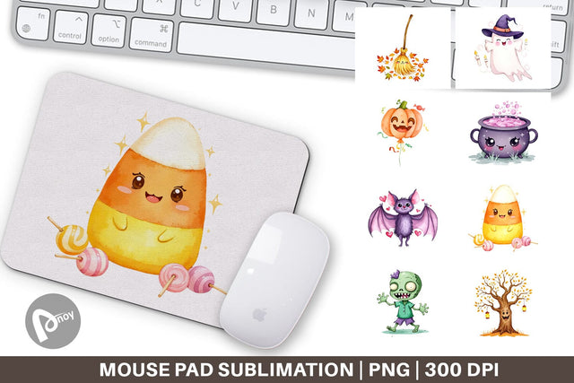 Mouse Pad Halloween Characters Sublimation artnoy 