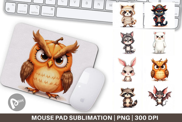 Mouse Pad Halloween Critters Sublimation artnoy 