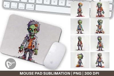 Mouse Pad Halloween Zombie Sublimation artnoy 