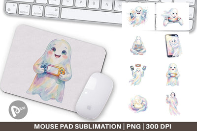 Mouse Pad Handheld Console Gamer Ghost Sublimation artnoy 