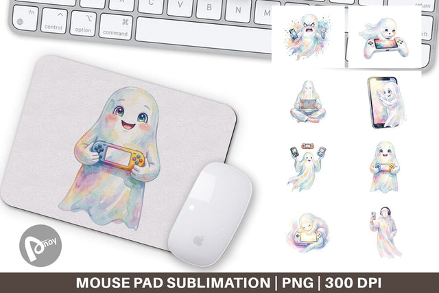 Mouse Pad Handheld Console Gamer Ghost Sublimation artnoy 