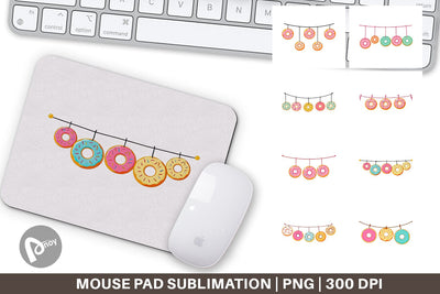 Mouse Pad Hanging Donut Sublimation artnoy 
