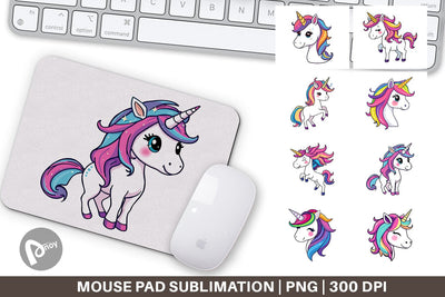 Mouse Pad Happy Unicorn Sublimation artnoy 