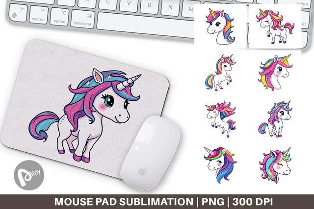 Mouse Pad Happy Unicorn Sublimation artnoy 