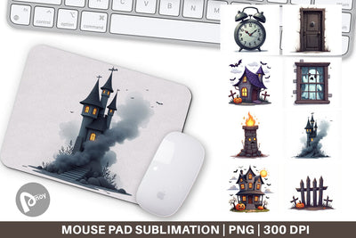 Mouse Pad Haunted Elements Sublimation artnoy 