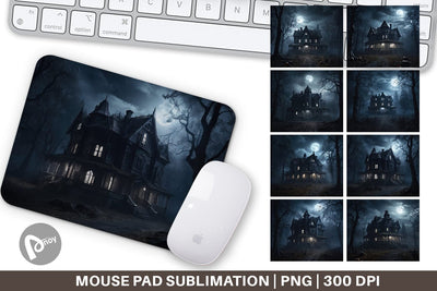 Mouse Pad Haunted House Sublimation artnoy 