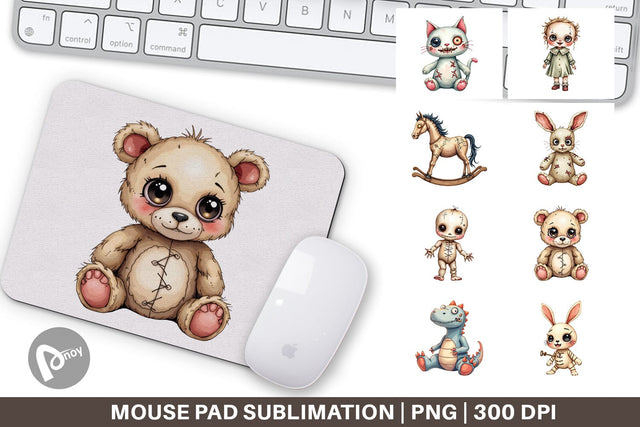 Mouse Pad Haunted Toy Squad Sublimation artnoy 