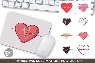 Mouse Pad Heart Monitor Sublimation artnoy 