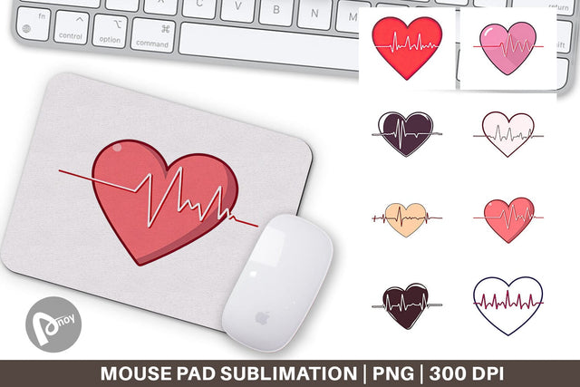 Mouse Pad Heart Monitor Sublimation artnoy 