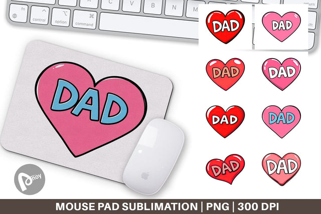 Mouse Pad Heart Sublimation artnoy 