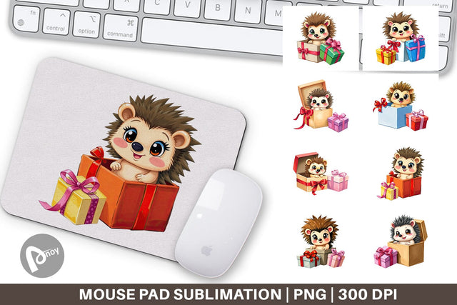 Mouse Pad Hedgehog Gift Sublimation artnoy 