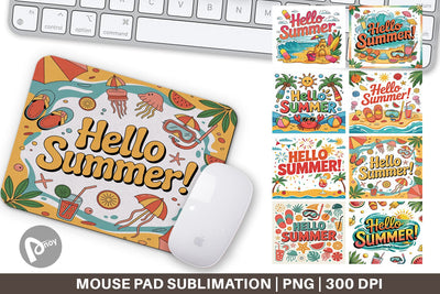 Mouse Pad Hello Summer Bundle Sublimation Sublimation artnoy 