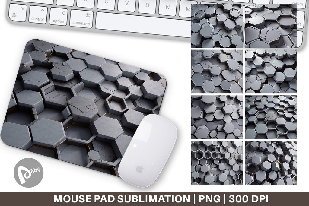 Mouse Pad Hexagonal Grid - So Fontsy