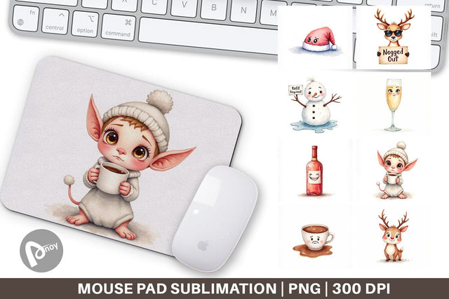 Mouse Pad Holiday Hangover Sublimation artnoy 
