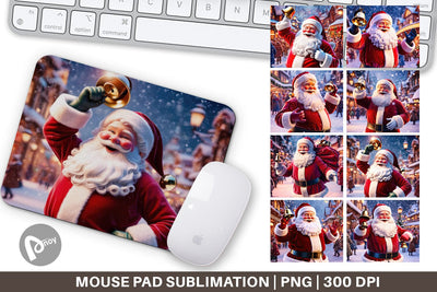 Mouse Pad Holiday Santa Claus Sublimation artnoy 
