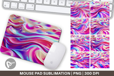 Mouse Pad Holographic Metal Foil Sublimation artnoy 