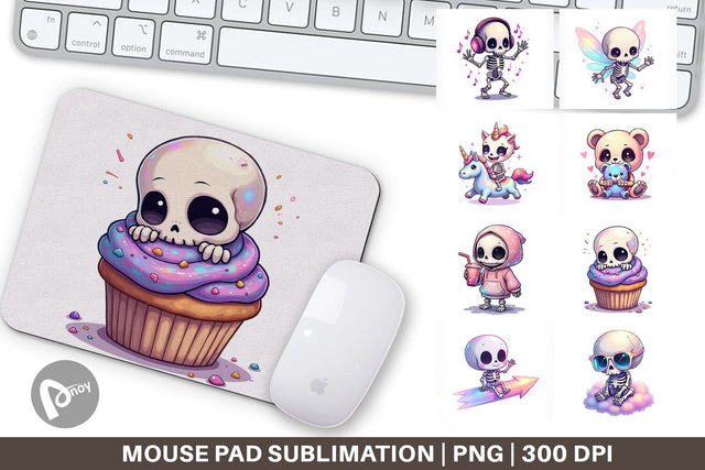 Mouse Pad Holographic Skeletons Sublimation artnoy 
