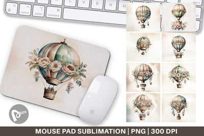 Mouse Pad Hot Air Balloon Sublimation artnoy 