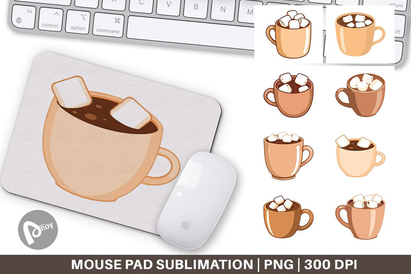 Mouse Pad Hot Chocolate Sublimation artnoy 