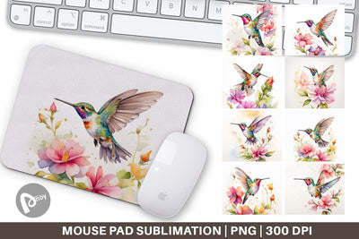 Mouse Pad Hummingbird Summer Sublimation artnoy 