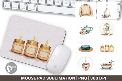 Mouse Pad Hygge Winter Selfcare Sublimation artnoy 