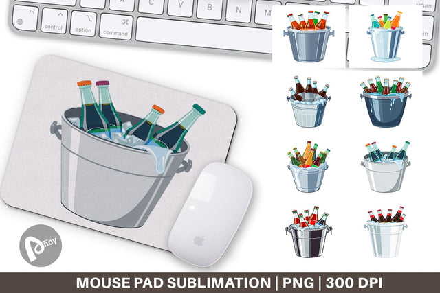 Mouse Pad Ice Bucket Sublimation artnoy 